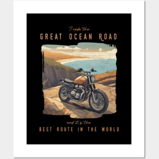 I rode the Great Ocean Road and it is the best motorcycle route in the world Posters and Art